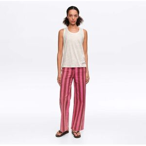 BIMBA Y LOLA Low-rise 5-pocket pink-striped denim trousers PINK 38 adult BIMBA Y LOLA Low-rise 5-pocket pink-striped denim trousers PINK 38 adult