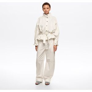 BIMBA Y LOLA Off-white washed cotton oversize jacket OFF WHITE BIMBA Y LOLA Off-white washed cotton oversize jacket OFF WHITE