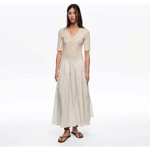 BIMBA Y LOLA Ivory striped A-line skirt IVORY BIMBA Y LOLA Ivory striped A-line skirt IVORY