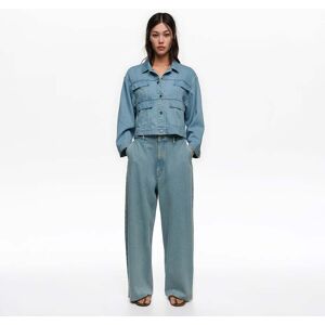BIMBA Y LOLA WIDE LEG - Light blue washed denim trousers LIGHT DENIM BLUE 36 adult BIMBA Y LOLA WIDE LEG - Light blue washed denim trousers LIGHT DENIM BLUE 36 adult