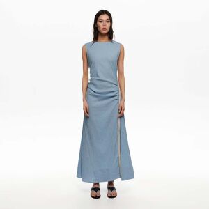 BIMBA Y LOLA Sleeveless dress with blue striped overlay strap LIGHT BLUE BIMBA Y LOLA Sleeveless dress with blue striped overlay strap LIGHT BLUE