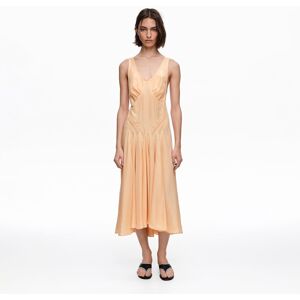 BIMBA Y LOLA Orange silk cross-back dress ORANGE BIMBA Y LOLA Orange silk cross-back dress ORANGE