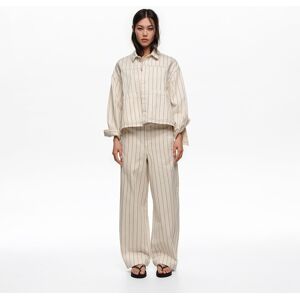 BIMBA Y LOLA BARREL - Off-white striped jeans OFF WHITE BIMBA Y LOLA BARREL - Off-white striped jeans OFF WHITE
