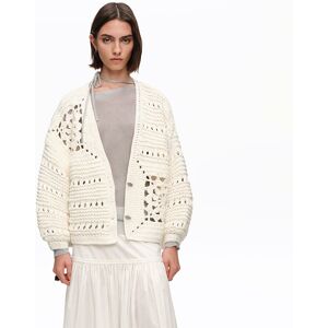BIMBA Y LOLA White balloon crochet cardigan WHITE BIMBA Y LOLA White balloon crochet cardigan WHITE