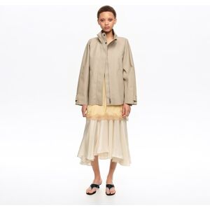BIMBA Y LOLA Short, camel rubberized high neck trench STONE BIMBA Y LOLA Short, camel rubberized high neck trench STONE