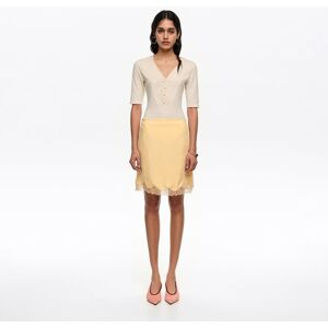BIMBA Y LOLA Yellow lace mini skirt YELLOW BIMBA Y LOLA Yellow lace mini skirt YELLOW