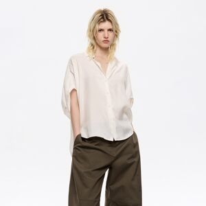 BIMBA Y LOLA Ivory fluid cape shirt IVORY BIMBA Y LOLA Ivory fluid cape shirt IVORY