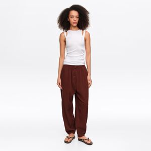 BIMBA Y LOLA Brown textured cotton harem trousers BROWN 42 adult BIMBA Y LOLA Brown textured cotton harem trousers BROWN 42 adult
