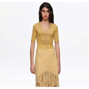 BIMBA Y LOLA Mustard embroidered bodysuit MUSTARD BIMBA Y LOLA Mustard embroidered bodysuit MUSTARD