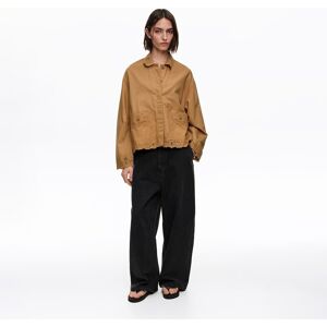BIMBA Y LOLA Camel embroidered straight-cut jacket CAMEL BIMBA Y LOLA Camel embroidered straight-cut jacket CAMEL