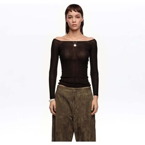 BIMBA Y LOLA Black fitted ribbed jumper BLACK BIMBA Y LOLA Black fitted ribbed jumper BLACK