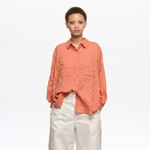 BIMBA Y LOLA Orange textured cotton shirt ORANGE BIMBA Y LOLA Orange textured cotton shirt ORANGE