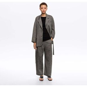 BIMBA Y LOLA Grey cotton linen tailored jacket GREY BIMBA Y LOLA Grey cotton linen tailored jacket GREY