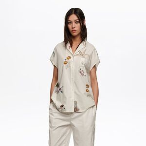 BIMBA Y LOLA Off-white Seabed cotton cape shirt SEABED OFF WHITE BIMBA Y LOLA Off-white Seabed cotton cape shirt SEABED OFF WHITE