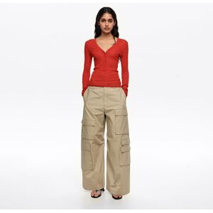 BIMBA Y LOLA Sand cotton multi-pocket trousers SAND 38 adult BIMBA Y LOLA Sand cotton multi-pocket trousers SAND 38 adult