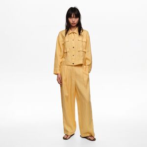 BIMBA Y LOLA Yellow linen boxy jacket YELLOW BIMBA Y LOLA Yellow linen boxy jacket YELLOW