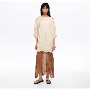 BIMBA Y LOLA Underwater two-material dress with buttoned hem UNDERWATER GARDEN BIMBA Y LOLA Underwater two-material dress with buttoned hem UNDERWATER GARDEN