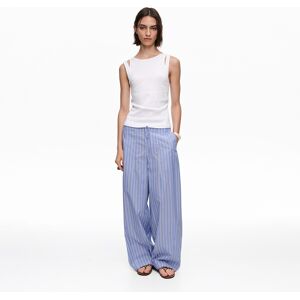 BIMBA Y LOLA Blue striped cotton jogger trousers BLUE BIMBA Y LOLA Blue striped cotton jogger trousers BLUE