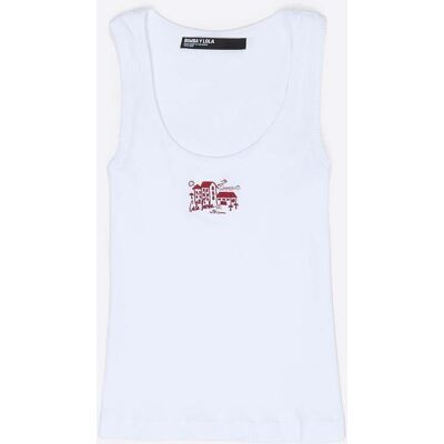 BIMBA Y LOLA White fitted top WHITE XS adult BIMBA Y LOLA White fitted top WHITE XS adult