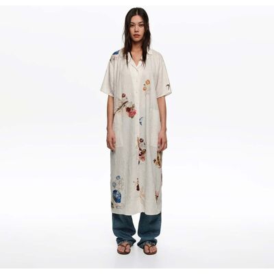 BIMBA Y LOLA Off-white Seabed wrinkled fabric shirt dress SEABED OFF WHITE S adult BIMBA Y LOLA Off-white Seabed wrinkled fabric shirt dress SEABED OFF WHITE S adult