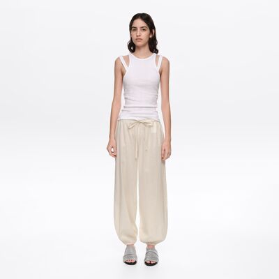 BIMBA Y LOLA Beige metallic polka dot harem trousers BEIGE L adult BIMBA Y LOLA Beige metallic polka dot harem trousers BEIGE L adult