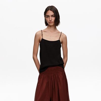 BIMBA Y LOLA Black strappy top with decorative stones BLACK XS adult BIMBA Y LOLA Black strappy top with decorative stones BLACK XS adult