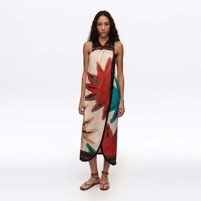 BIMBA Y LOLA Positional Sun fringed midi wrap dress SUN POSITIONAL XS adult BIMBA Y LOLA Positional Sun fringed midi wrap dress SUN POSITIONAL XS adult