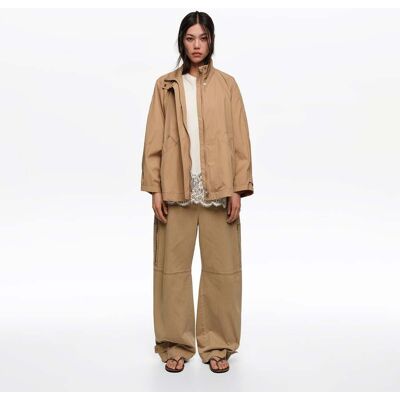 BIMBA Y LOLA Short, camel fluid high neck trench CAMEL XS adult BIMBA Y LOLA Short, camel fluid high neck trench CAMEL XS adult