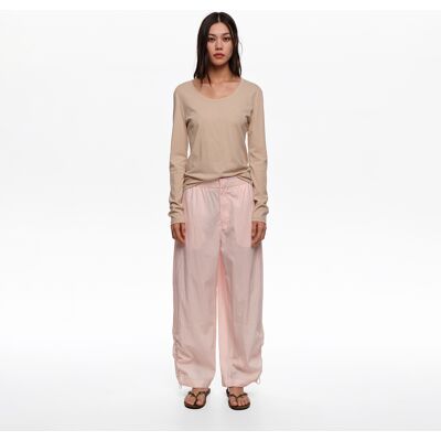 BIMBA Y LOLA Light pink gathered jogger trousers LIGHT PINK L adult BIMBA Y LOLA Light pink gathered jogger trousers LIGHT PINK L adult