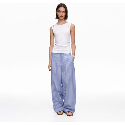 BIMBA Y LOLA Blue striped cotton jogger trousers BLUE XS adult BIMBA Y LOLA Blue striped cotton jogger trousers BLUE XS adult