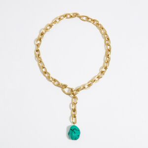 BIMBA Y LOLA Chain and turquoise stone necklace TURQUOISE UN adult