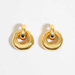 BIMBA Y LOLA Gold double hoop earrings GOLD UN adult