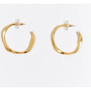 BIMBA Y LOLA Maxi golden irregular hoop earrings GOLD UN adult