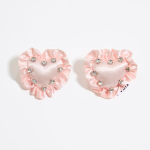 BIMBA Y LOLA Pink cushion earrings with crystals PASTEL PINK UN adult