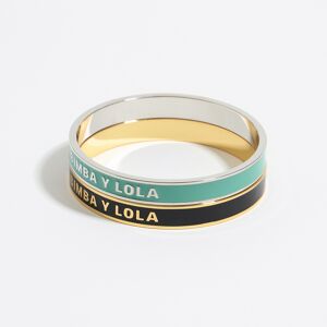 BIMBA Y LOLA Enamel logo bracelet set BLACK UN adult
