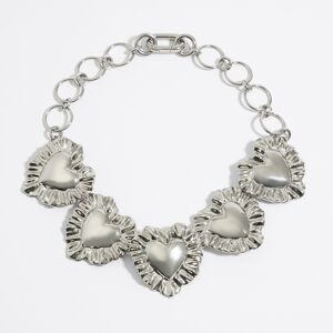 BIMBA Y LOLA Silver cushions heart necklace PLATA ANTIGUO UN adult