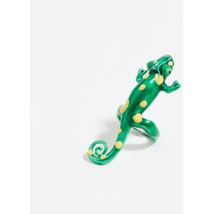 BIMBA Y LOLA Green enamel chameleon ring GREEN 14 adult