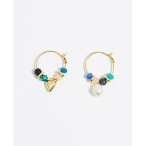 BIMBA Y LOLA Blue stone hoop earrings BLUE UN adult