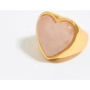 BIMBA Y LOLA Pink stone heart ring LIGHT PINK 14 adult