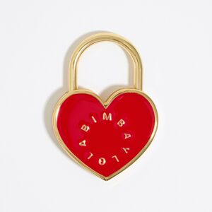 BIMBA Y LOLA Two-tone metal padlock key ring RED UN adult