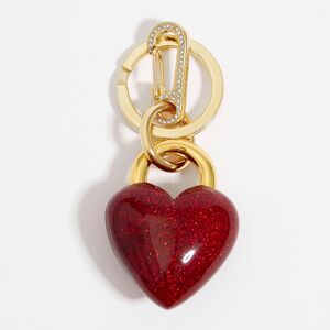 BIMBA Y LOLA Glitter heart resin key ring DARK RED UN adult