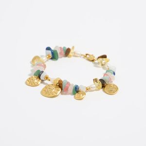 BIMBA Y LOLA Multicolor stones logo bracelet GREEN UN adult