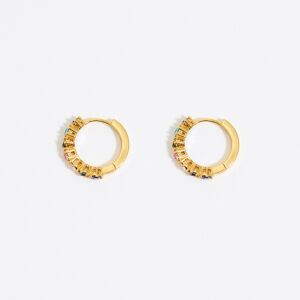 BIMBA Y LOLA Multicolor crystal hoop earrings GOLD UN adult