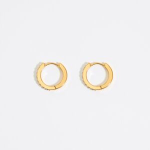BIMBA Y LOLA Crystals golden hoop earrings GOLD UN adult