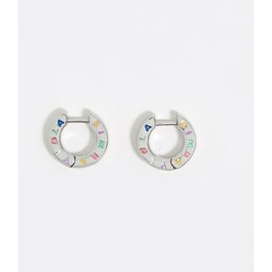 BIMBA Y LOLA Silver logo hoop earrings DARK SILVER UN adult BIMBA Y LOLA Silver logo hoop earrings DARK SILVER UN adult