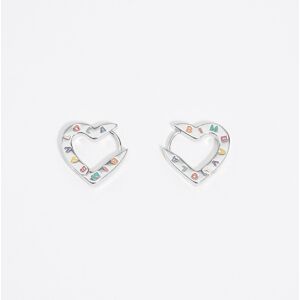 BIMBA Y LOLA Heart logo hoop earrings DARK SILVER UN adult BIMBA Y LOLA Heart logo hoop earrings DARK SILVER UN adult