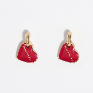 BIMBA Y LOLA Red and gold heart hoop earrings RED UN adult BIMBA Y LOLA Red and gold heart hoop earrings RED UN adult