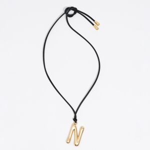 BIMBA Y LOLA Matte gold letter N cord necklace GOLD UN adult BIMBA Y LOLA Matte gold letter N cord necklace GOLD UN adult