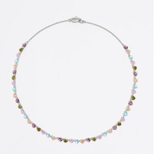 BIMBA Y LOLA Multicolor crystals silver-tone hearts necklace LILAC UN adult BIMBA Y LOLA Multicolor crystals silver-tone hearts necklace LILAC UN adult