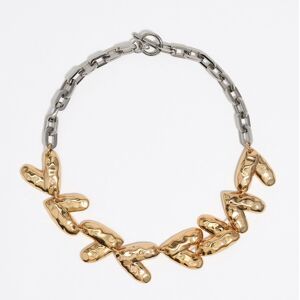 BIMBA Y LOLA Two-tone textured hearts necklace MULTIGOLD UN adult BIMBA Y LOLA Two-tone textured hearts necklace MULTIGOLD UN adult